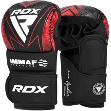 RDX IMMAF Approved Shooter Grappling Gloves Red - XL / Red