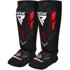 RDX IMMAF Approved Neoprene Shin Instep Guards Red - M / Red