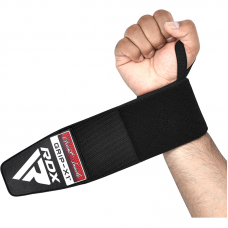 RDX W3 IPL USPA Approved Powerlifting Wrist Support Wraps with Thumb Loops OEKO-TEX® Standard 100 certified - Black