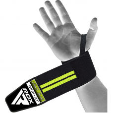 RDX W3 IPL USPA Approved Powerlifting Wrist Support Wraps with Thumb Loops OEKO-TEX® Standard 100 certified - BlackGreen