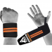 RDX W3 IPL USPA Approved Powerlifting Wrist Support Wraps with Thumb Loops OEKO-TEX® Standard 100 certified - BlackOrange
