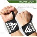 RDX W3 IPL USPA Approved Powerlifting Wrist Support Wraps with Thumb Loops OEKO-TEX® Standard 100 certified - BlackOrange
