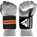 RDX W3 IPL USPA Approved Powerlifting Wrist Support Wraps with Thumb Loops OEKO-TEX® Standard 100 certified - BlackOrange