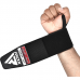 RDX W3 IPL USPA Approved Powerlifting Wrist Support Wraps with Thumb Loops OEKO-TEX® Standard 100 certified - BlackOrange