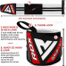 RDX W3 IPL USPA Approved Powerlifting Wrist Support Wraps with Thumb Loops OEKO-TEX® Standard 100 certified - BlackOrange