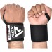 RDX W3 IPL USPA Approved Powerlifting Wrist Support Wraps with Thumb Loops OEKO-TEX® Standard 100 certified - BlackOrange