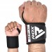 RDX W3 IPL USPA Approved Powerlifting Wrist Support Wraps with Thumb Loops OEKO-TEX® Standard 100 certified - BlackOrange
