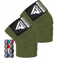 RDX K1 Elasticated Knee Compression Bandage Wraps OEKO-TEX® Standard 100 certified - Army Green