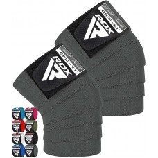 RDX K1 Elasticated Knee Compression Bandage Wraps OEKO-TEX® Standard 100 certified - Grey