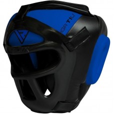 RDX T1 Head Guard With Removable Face Cage - Blue / S