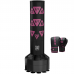 RDX Kt Ronin 4ft Kids Free Standing Punch Bag Black With Gloves For Training u0026 Workout Set - Black / 4ft