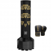 RDX Kt Ronin 4ft Kids Free Standing Punch Bag Black With Gloves For Training u0026 Workout Set - Black / 4ft