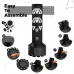RDX Kt Ronin 4ft Kids Free Standing Punch Bag Black With Gloves For Training u0026 Workout Set - Black / 4ft