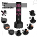 RDX Kt Ronin 4ft Kids Free Standing Punch Bag Black With Gloves For Training u0026 Workout Set - Pink / 4ft