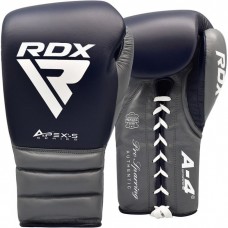 RDX A4 Laced Boxing Sparring Gloves - 10oz / Blue