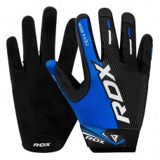 RDX F43 Full Finger Heavy Weightlifting Gym Gloves - L / Blue