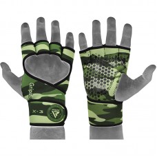 RDX X3 Weightlifting Grips - Army Green / L/XL