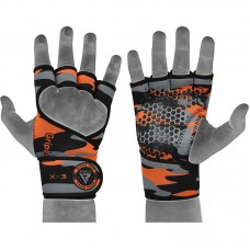 RDX X3 Weightlifting Grips - Orange / L/XL