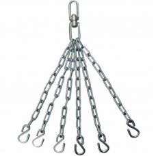 RDX PC 6 Hook Punch Bag Chains - Silver