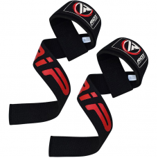 RDX W2 Weightlifting Straps - RedBlack