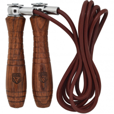 RDX L2 Wooden Grips 9ft Skipping Rope - Brown