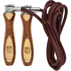 RDX L1 Wooden Handle 9ft Skipping Rope - Brown