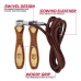 RDX L1 Wooden Handle 9ft Skipping Rope - Brown