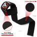 RDX W1 Weight Training Wrist Straps - Black