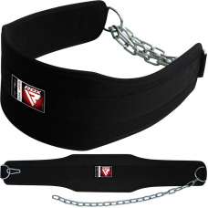 RDX 4DP Back Support Dipping Belt with Chain - Black