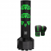 RDX Kt Ronin 4ft Kids Free Standing Punch Bag Black With Gloves For Training u0026 Workout Set - Silver / 4ft