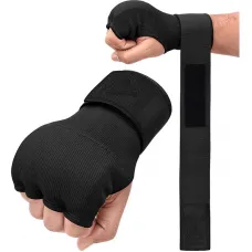 RDX IS Gel Padded Inner Gloves Hook u0026 Loop Wrist Strap for Knuckle Protection OEKO-TEX® Standard 100 certified - Full-Black / S