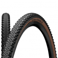 Покришка безкамерна Continental Terra Trail ProTection 28" | 700 x 40C | 28 x 1.50 чорна / коричнева, складна skin