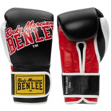Рукавички боксерські Benlee BANG LOOP 14oz / шкіра / чорно-червоні