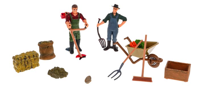 Q9899-ZJ67 zestaw farma figurki zagroda rolnicy