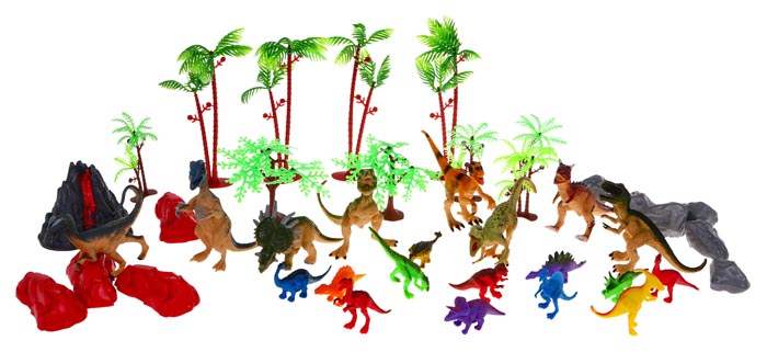 WE606 zestaw mata figurki dinozaury akcesoria