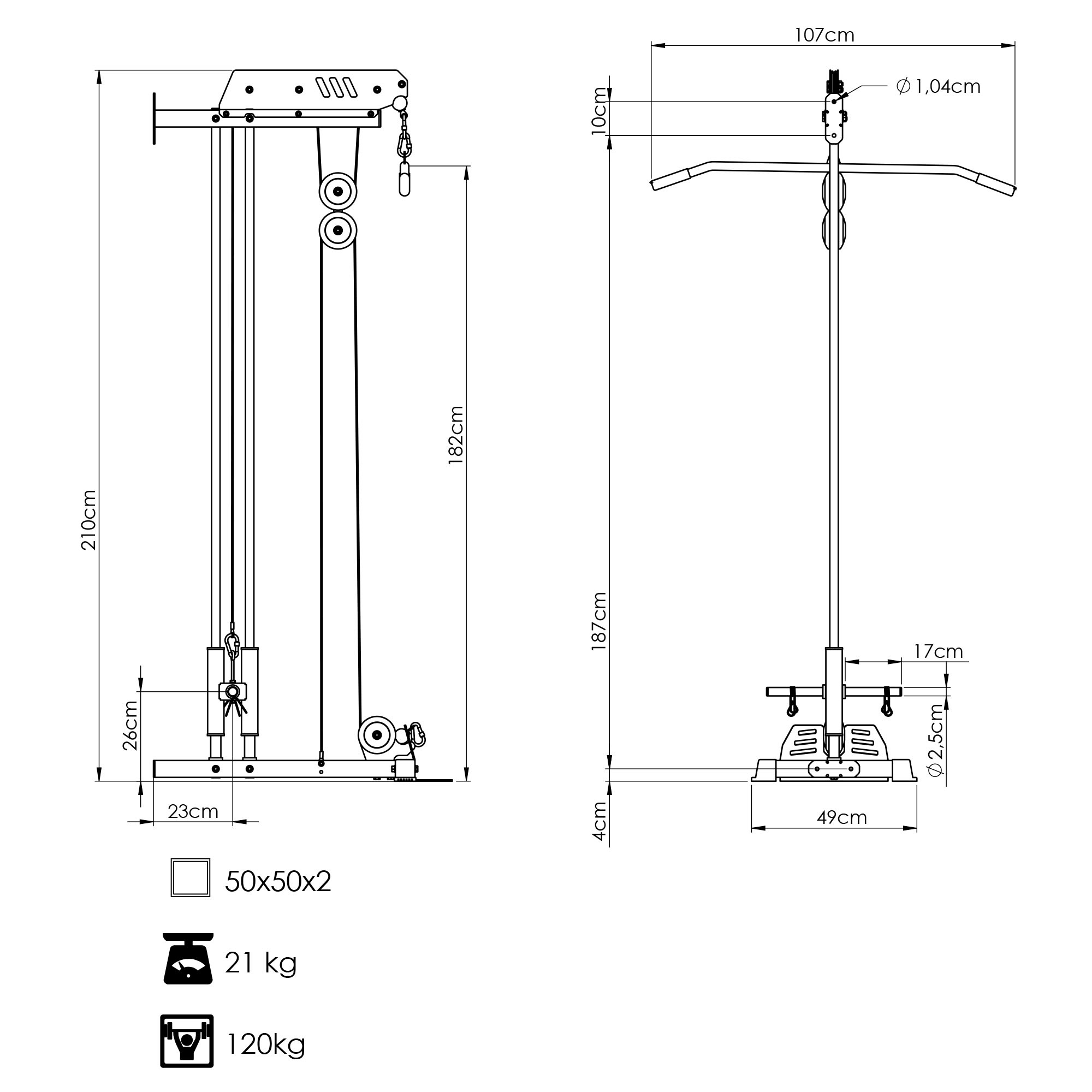 Рейковий підйомник MS-W107 2.0 - Marbo Sport