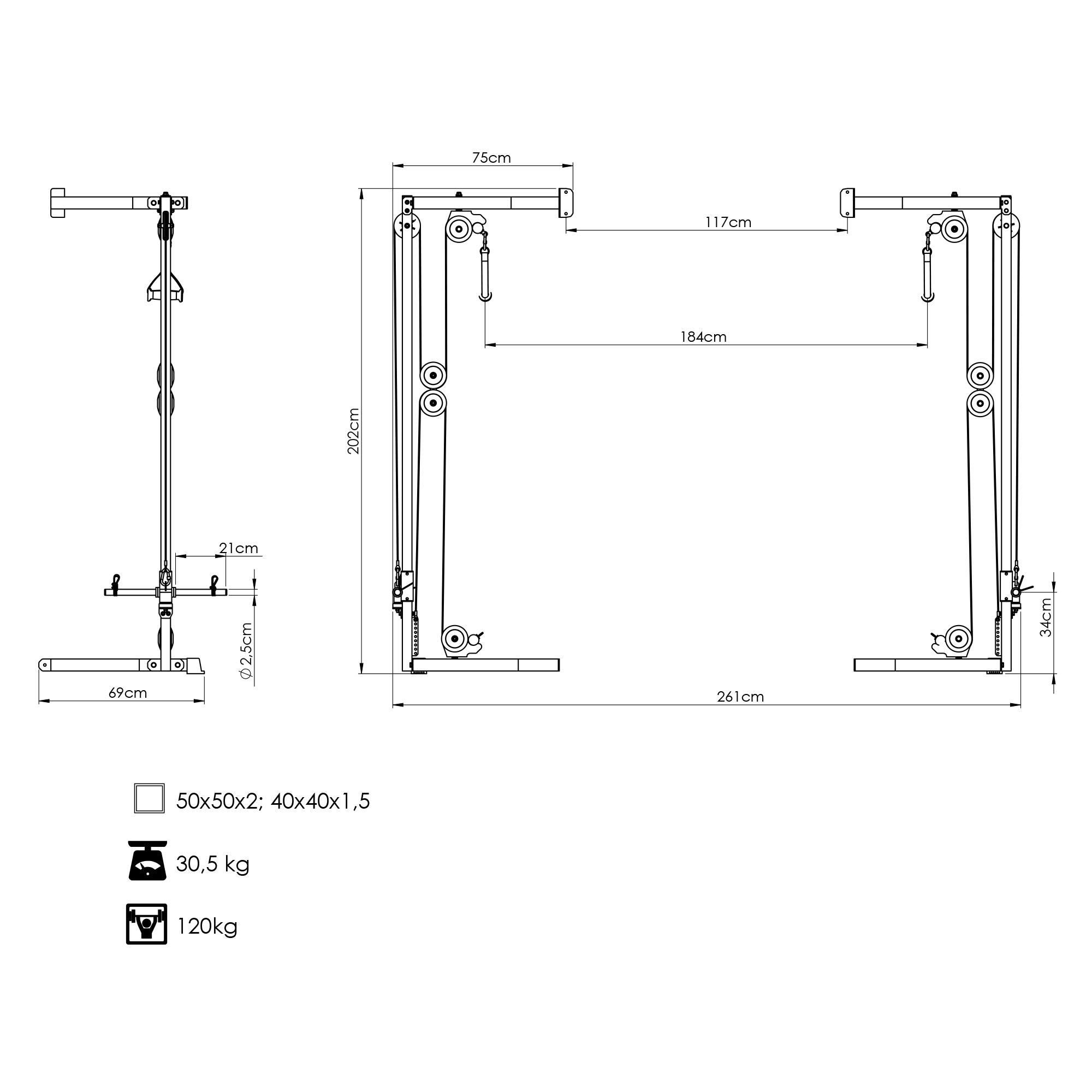 Підйомник для рейок MS-W108 2.0 - Marbo Sport